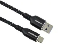 Cablu USB 3.2-A la USB type C T-T 3m brodat Negru, ku31cx3