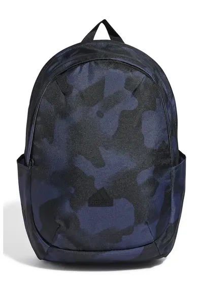 Rucsac unisex cu model si buzunare laterale - Negru/Bleumarin