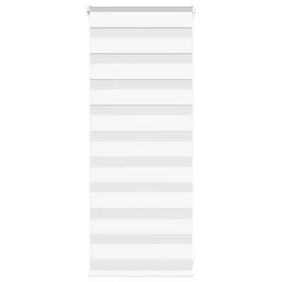 vidaXL Jaluzea tip zebra alb lățime țesătură 55,9 cm poliester