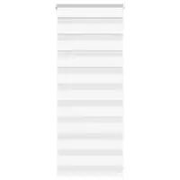 vidaXL Jaluzea tip zebra alb lățime țesătură 55,9 cm poliester