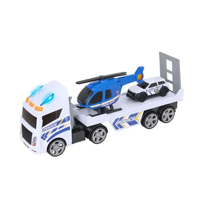 Camion transportator de politie cu masina si elicopter HTI Teamsterz