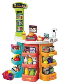 Set de joacă Market Store - Supermarket cu cântar, 45 piese, sunet și lumină