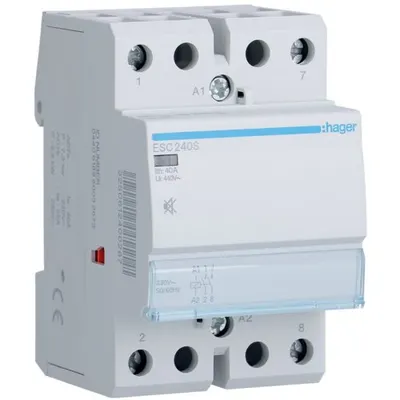 Contactor silentios, 40A, 2ND, bobina 230V Hager ESC240S
