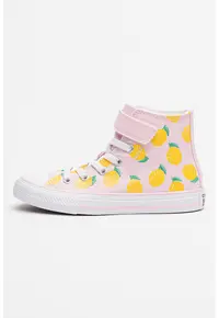Pantofi sport inalti Taylor cu model - Galben/Roz pastel