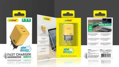 Adaptor Priza Ultra-Rapid USB-C și USB-A, Andowl 8max, 48 W