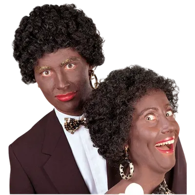 Accesoriu carnaval Peruca neagra creata Afro
