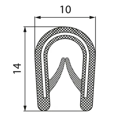 Cheder 1,0-4,0mm RAL 9005 rola neagra 100m