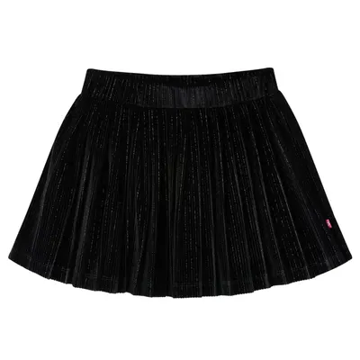 Fusta plisată pentru copii cu lurex, negru, 128