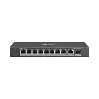 Switch PoE cu 8 porturi HikVision HiLook NS-0510P-58, 10/100/1000 Mbps, 20 Gbps, 14.88 Mpps, 1.5 Mbits, fara management