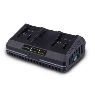 Incarcator dublu pentru acumulatori Li-Ion SDBC2.4A Scheppach 7909201712, 20 V, 2-4 Ah