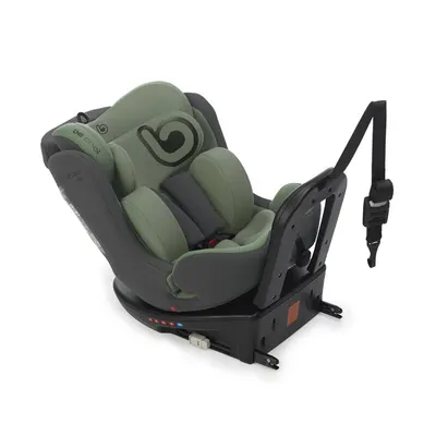 Scaun auto, Be Cool, Easy I-Size, Rotire 360 grade, 40-150 cm, 0-36 kg, Cu Isofix si Centura Top Tether, ECE R129, Be Grass