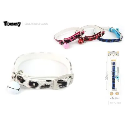 Zgarda pentru pisici Yommy Leopard 1 x 30 cm