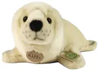 Jucărie de pluș Rappa Prieteni eco - Sigiliu albн, 32 cm