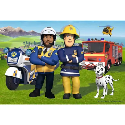 Puzzle 24 piese - Trefl Primo - Super Maxi - Pompierul Sam - Echipa pompierilor