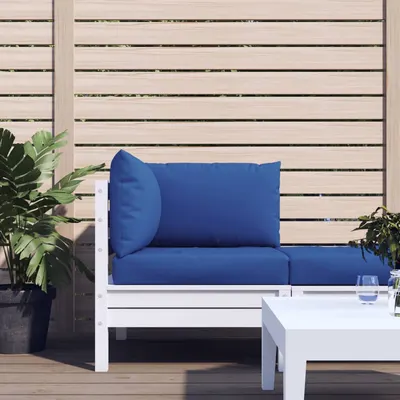 Gossi perne pentru canapea din paleti, 3 buc., albastru, textil