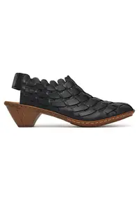 Pantofi dama - model 46778-01 - piele naturala - negru -