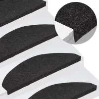 vidaXL Covorașe scară autoadezive 30 buc Negru 65x22,5x3,5 cm