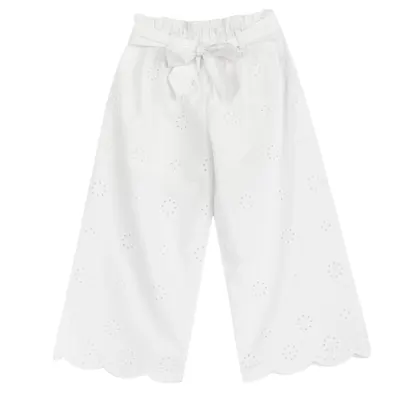 Pantaloni copii Chicco, alb cu model, 01733-70MC