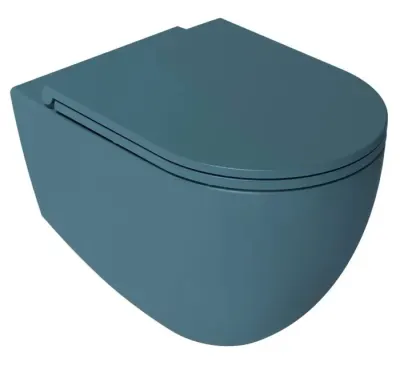 Vas wc suspendat verde smarald rimless oval, Sapho Infinity