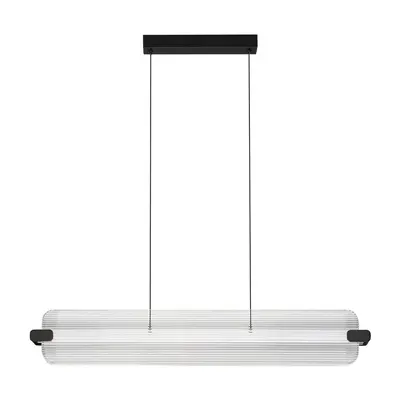 Lustră negru-mat LED cu intensitate reglabilă din sticlă Emery – Nova Luce
