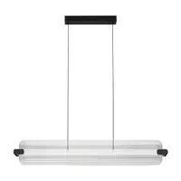 Lustră negru-mat LED cu intensitate reglabilă din sticlă Emery – Nova Luce