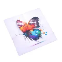 Laveta pentru ochelari cu fluture multicolor