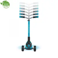 Trotineta Globber Ultimum Lights pentru copii, adolescenti si adulti, ghidon reglabil pe 6 nivele, greutate maxima 100 kg, rulmenti ABEC 9