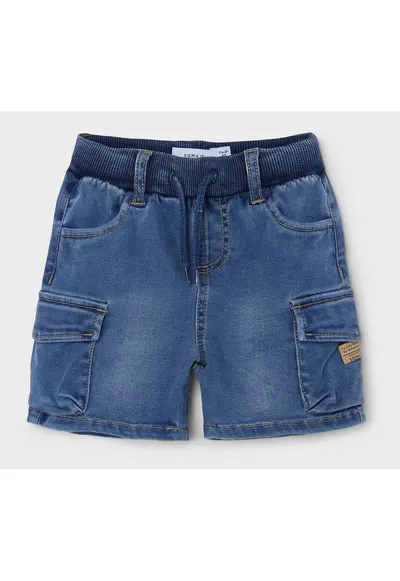 Pantaloni scurti din denim baieti 13212547 - Lyocell/Poliester reciclat - Albastru - Albastru