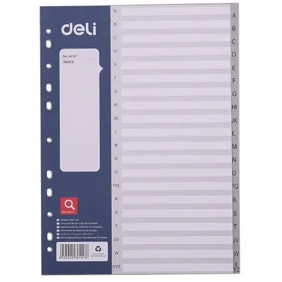 Separator Deli Start Plus - E38157 PP, A4, gri, A-Z