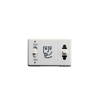 Priza de Ras Hotel System - European/american Standard - Indicator Light For the Selected Voltage -230v 50/60hz - 3 Modules - System White