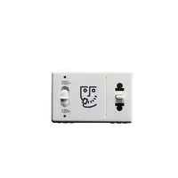Priza de Ras Hotel System - European/american Standard - Indicator Light For the Selected Voltage -230v 50/60hz - 3 Modules - System White