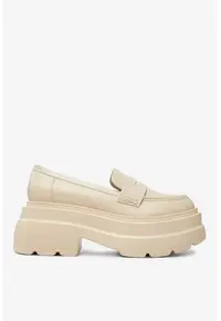 Mocasini Material Sintetic - Culoare Bej - Bej