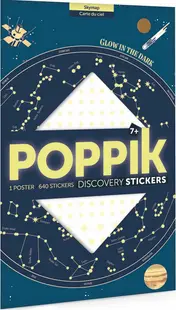 Poster cu stickere Poppik Discovery - Constelații, strălucind