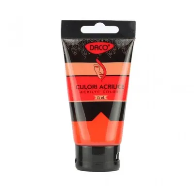 Culori acril 75 ml DACO, roșu vermilion
