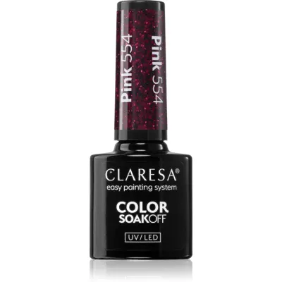 Claresa SoakOff UV/LED Color Warm Feelings lac de unghii sub forma de gel culoare Pink 554 5 g