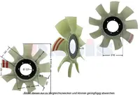 Ventilator radiator (diameter 530 mm, numar lame 9) potrivit FENDT 714 FAVORIT, 815 VARIO, 817 VARIO, 818 FAVORIT