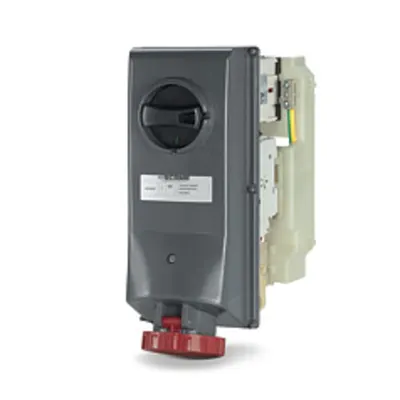 Priza interblocabilan63A 3P+N+E 6h 346-415V 170X380MM terminal cu surub Cu interblocaj mecanic
