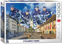 Puzzle Eurographics de 1000 de bucăți - Echipa de hochei pe gheață „Straubing Tigers”