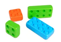 Set de construit pentru copii Junior Bricks - 25 de piese in plasa