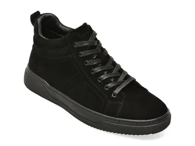 Ghete GRYXX negre, 63578, din piele intoarsa