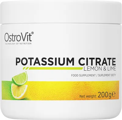 Potassium Citrate Powder, lămâie și lime, 200 g, OstroVit