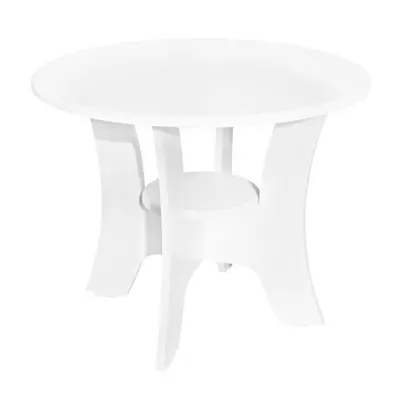 Masuta cafea Roma rotunda, MDF Alb, 68 x 54 cm