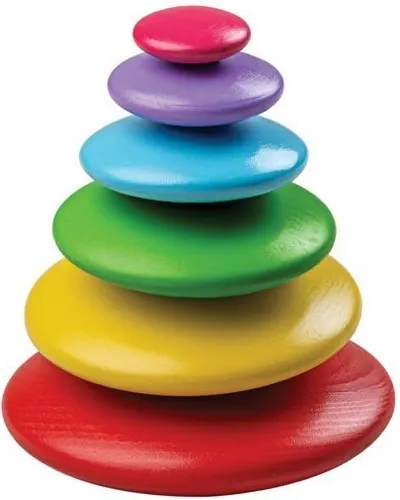 Joc de balans din lemn Bigjigs - Curcubeu