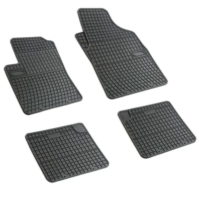 Set covorase auto din cauciuc Ford Ka 2 2008-2016 Fiat 500 500C 2007- Panda 2 3 2003-2012, presuri FROGUM, negre, 4 buc.