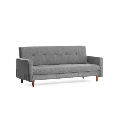 Canapea extensibila HIKO, 3 locuri, gri deschis, 200x55x83 cm
