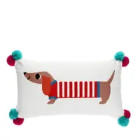 Pernă pentru copii din amestec de bumbac 50x33 cm Sausage Dog – Rex London