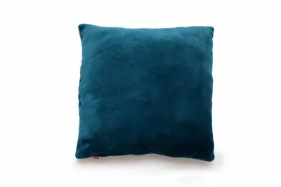Perna pufoasa de plus KidsDecor albastru turcoaz din polyester 37x37 cm
