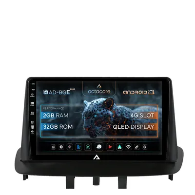 Navigatie Renault Megane 3 Fluence (2009-2016), Android, E-Octacore 2GB RAM + 32GB ROM, 9 Inch - AD-BGE9002+AD-BGRKIT372