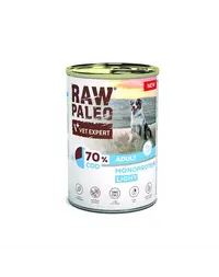 RAW PALEO Light Cod Hrană umedă monoproteică cu cod pentru câini adulți 400 g