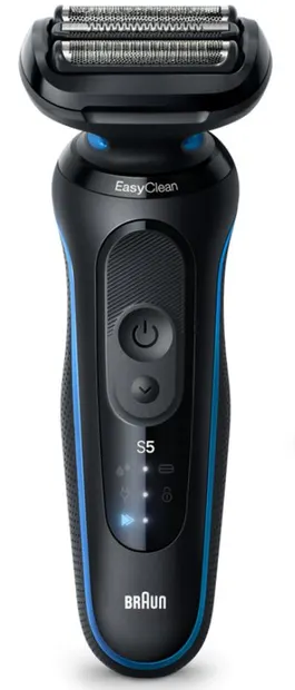 Aparat de ras Braun - Series 5 52-B7000CC, cu stație, negru/albastru